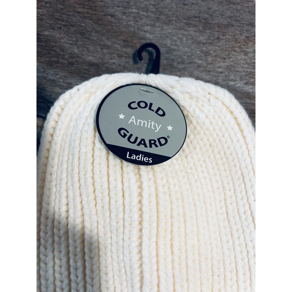Amity Cold Guard‎ Women's Cream Thermal Knit Hat Beanie NEW Super Nice Beautiful